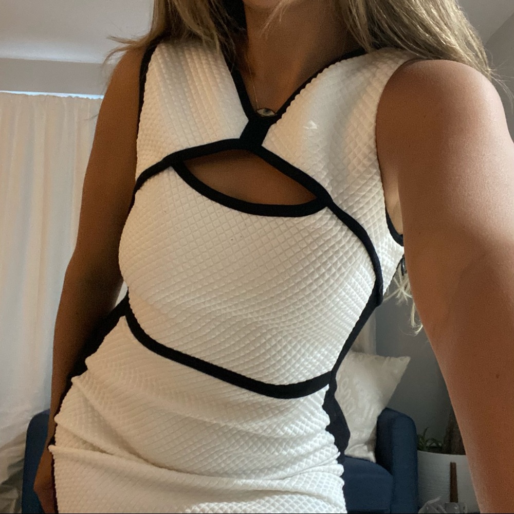 Black and white dress